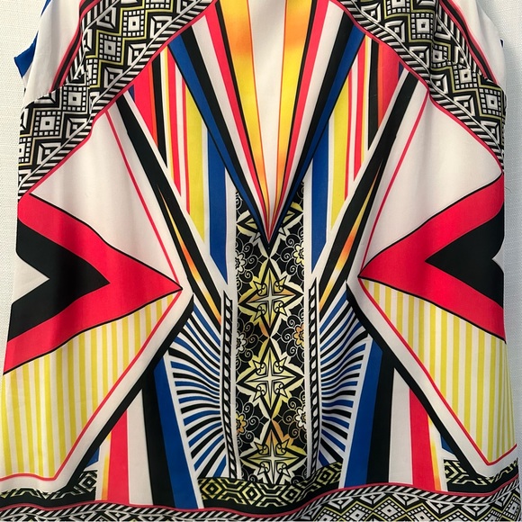 Point Bright Print Sleeveless Shift Dress Size Large - Picture 6 of 16